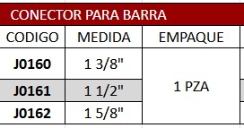 Conector para barra auto draft